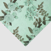 Papier Mousseline Shabby Floral Mint Series Design 8 (Détail)