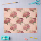 Papier Mousseline Shabby Floral Peach Series Design 11 (Artisanat)
