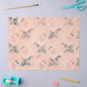 Papier Mousseline Shabby Floral Peach Series Design 5 (Artisanat)