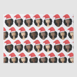 Papier Mousseline Shades de Melanin Black Femmes Noël Chapeaux de Pè