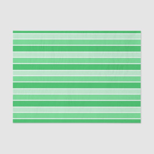 Papier Mousseline Shades of Green Horizontal Stripes (Recto)