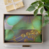 Papier Mousseline Shamrock aux accents dorés, Saint Patrick's Day (Cadeau)