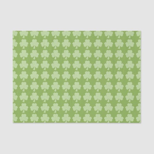 Papier Mousseline Shamrock de verdure Clover Pois Patrick's Day (Recto)