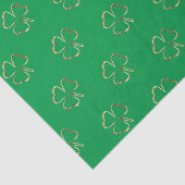 Papier Mousseline Shamrock Green Irlande Motif de trèfle (Détail)
