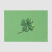 Papier Mousseline Shamrock irlandais vert moderne (Recto)