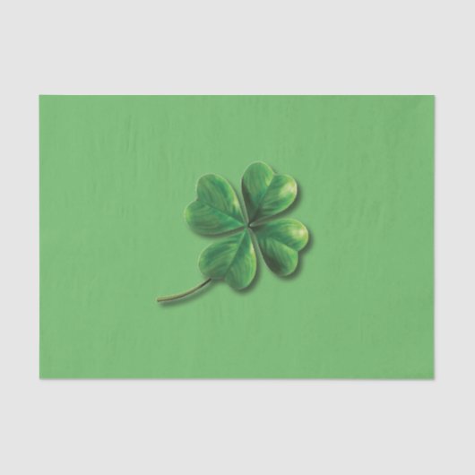 Papier Mousseline Shamrock irlandais vert moderne (Recto)