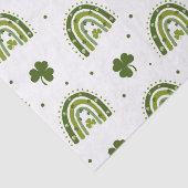 Papier Mousseline Shamrock vert Boho Rainbow St.Patrick's Day (Détail)