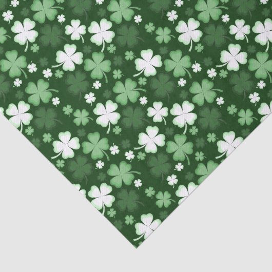 Papier Mousseline Shamrock vert, Saint Patrick's Day (Détail)