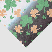 Papier Mousseline Shamrocks aux couleurs du drapeau irlandais en dét (Détail)