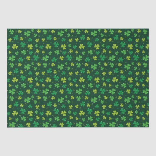 Papier Mousseline Shamrocks de la Saint Patrick (Recto)
