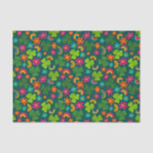 Papier Mousseline Shamrocks, fleurs et arcs-en-ciel Saint Patrick's  (Recto)