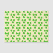 Papier Mousseline Shamrocks sur Pale Yellow (Recto)