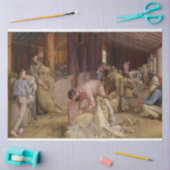 Papier Mousseline Shear the Rams (Australian Art) (Tom Roberts) (Artisanat)