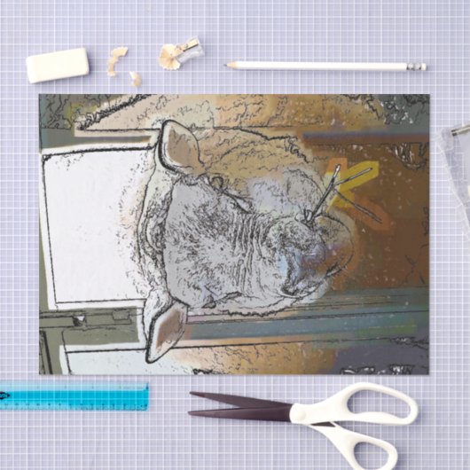 PAPIER MOUSSELINE SHEEP (Artisanat)