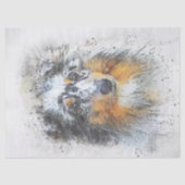 Papier Mousseline Sheltie - Shetland Sheepdog Découpage (Recto)