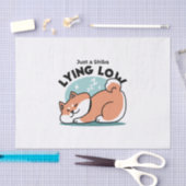 Papier Mousseline Shiba Inu Art : Juste un Shiba Lying Low (Artisanat)