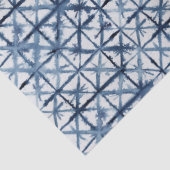 Papier Mousseline Shibori Asian X Motif bleu et blanc (Détail)