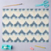 Papier Mousseline Shibori Blue Japanese Textile Art No 1 (Artisanat)