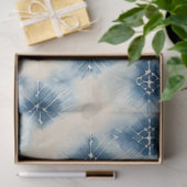 Papier Mousseline Shibori Blue Japanese Textile Art No 11 (Cadeau)