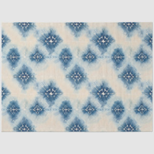 Papier Mousseline Shibori Blue Japanese Textile Art No 11