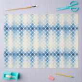 Papier Mousseline Shibori Blue Japanese Textile Art No 12 (Artisanat)