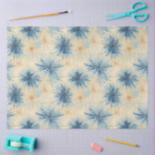 Papier Mousseline Shibori Blue Japanese Textile Art No 15 (Artisanat)