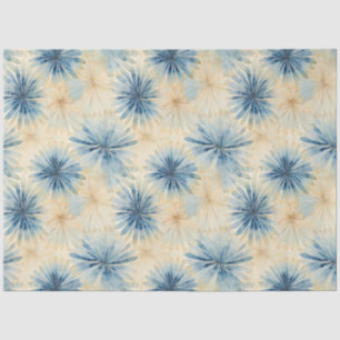 Papier Mousseline Shibori Blue Japanese Textile Art No 15
