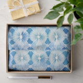 Papier Mousseline Shibori Blue Japanese Textile Art No 19 (Cadeau)