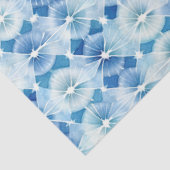 Papier Mousseline Shibori Blue Japanese Textile Art No 19 (Détail)