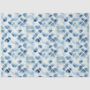 Papier Mousseline Shibori Blue Japanese Textile Art no 2
