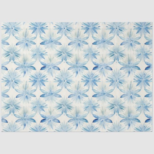 Papier Mousseline Shibori Blue Japanese Textile Art no 4 (Recto)