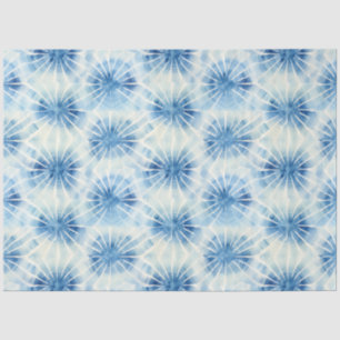 Papier Mousseline Shibori Blue Japanese Textile Art No 5
