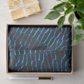 Papier Mousseline Shiny metallic vibrant neon blue abstract texture (Cadeau)