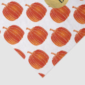 Papier Mousseline Shiny Orange Automne Citrouille Gold Glam Personna (Détail)