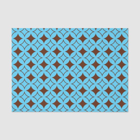 Papier Mousseline Shippo bleu et marron (Recto)