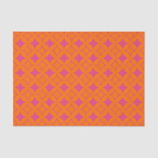 Papier Mousseline Shippo rose et orange (Recto)