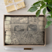 Papier Mousseline Shoppe de fleurs Sepia (Cadeau)