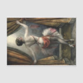 Papier Mousseline Showgirl Dancer with Gold curtains Decoupage (Recto)