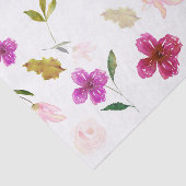 Papier Mousseline Si Belle Aquarelle Florale (Détail)