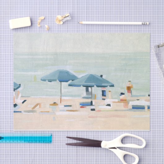 Papier Mousseline Si c'est les plages (Artisanat)