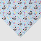 Papier Mousseline Siamese Cat Tissue Paper in Blue (Détail)