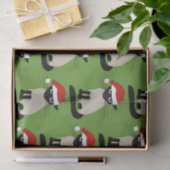 Papier Mousseline Siamese Chat Funny Père Noël Kitty Noël (Cadeau)