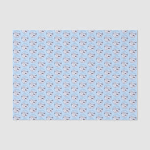 Papier Mousseline Sibérie Husky (argent et blanc) Peinture Chien Art
