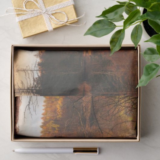 Papier Mousseline Sienna forêt saturée (Cadeau)