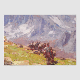 Papier Mousseline « Sierra Packer » Art occidental par Edgar Payne