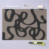 Papier Mousseline Signaux éloignés : Noir Abstrait et gris (Artisanat)