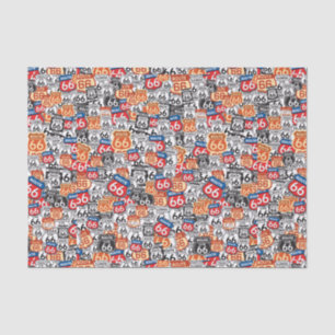 Papier Mousseline Signaux routiers de la route 66