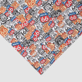 Papier Mousseline Signaux routiers de la route 66 (Détail)