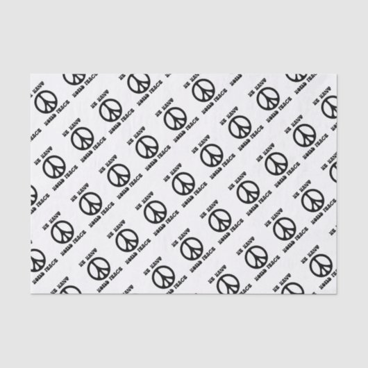 Papier Mousseline Signe de Paix Modifiable  (Recto)