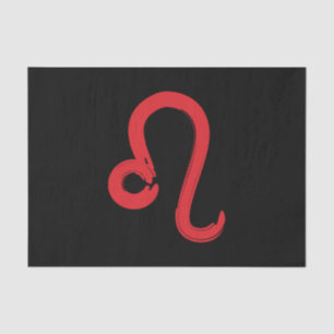 Papier Mousseline Signe du zodiaque LEO rouge Anniversaire juillet a